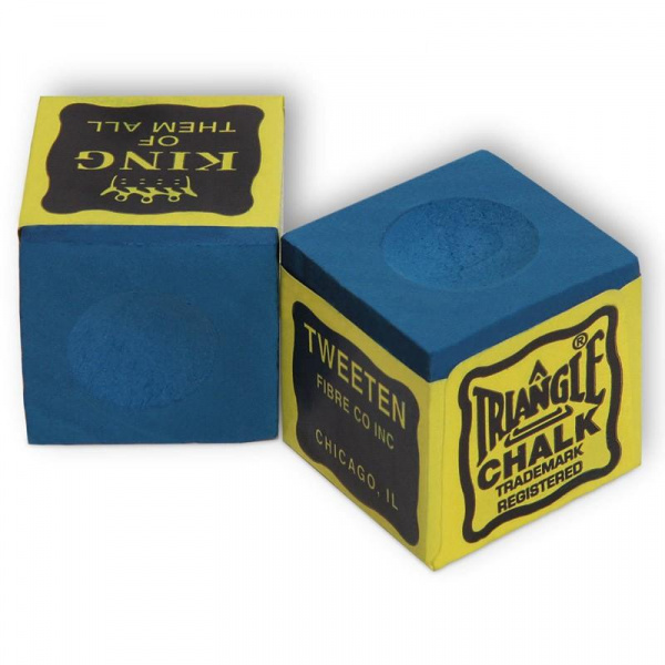 Бильярдный профессиональный мел для кия Трианжле, 2 шт (синий)